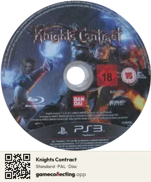 Knights Contract PlayStation 3, PAL disc