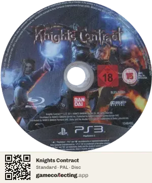 Knights Contract PlayStation 3, PAL disc