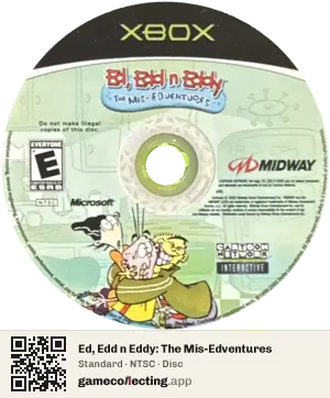 Ed, Edd n Eddy: The Mis-Edventures Xbox, NTSC disc