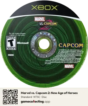 Marvel vs. Capcom 2: New Age of Heroes Xbox, NTSC disc