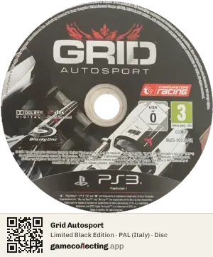 Grid Autosport PlayStation 3, PAL disc
