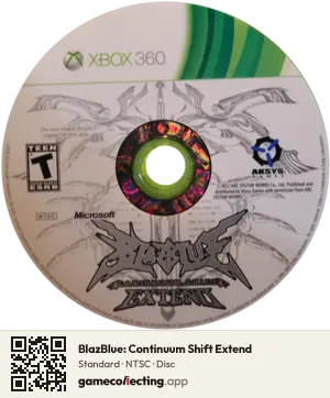 BlazBlue: Continuum Shift Extend Xbox 360, NTSC disc