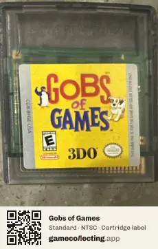 Gobs of Games Game Boy Color, NTSC cartridge label