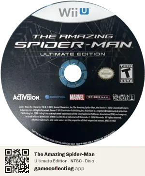 The Amazing Spider-Man Nintendo Wii U, NTSC disc