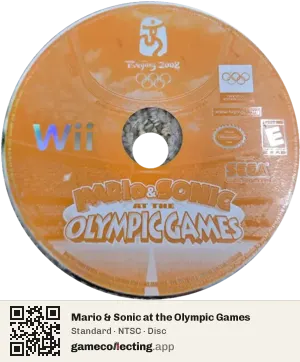 Mario & Sonic at the Olympic Games Nintendo Wii, NTSC disc