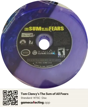 Tom Clancy's The Sum of All Fears Nintendo GameCube, NTSC disc