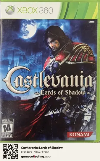 Castlevania: Lords of Shadow Xbox 360, NTSC box front