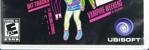 Just Dance 2, the ESRB box on its front