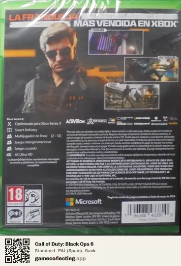 Call of Duty: Black Ops 6 Xbox Series X, Spain box back