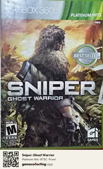 Sniper: Ghost Warrior Xbox 360, NTSC box front