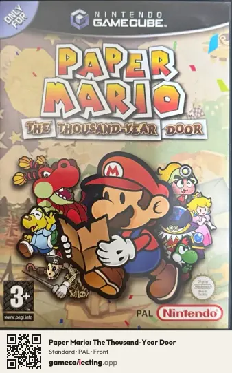 Paper Mario: The Thousand-Year Door Nintendo GameCube, PAL box front