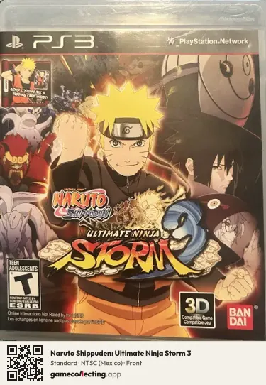 Naruto Shippuden: Ultimate Ninja Storm 3 PlayStation 3, Mexico box front