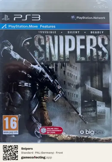 Snipers PlayStation 3, Germany box front
