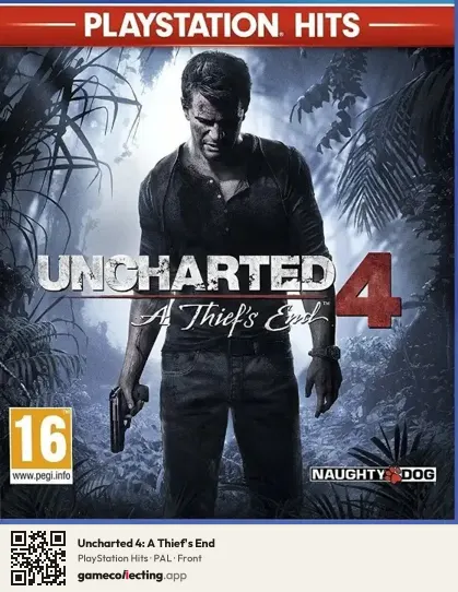Uncharted 4: A Thief's End PlayStation 4, PAL box front