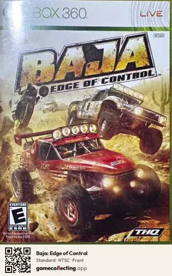 Baja: Edge of Control Xbox 360, NTSC box front
