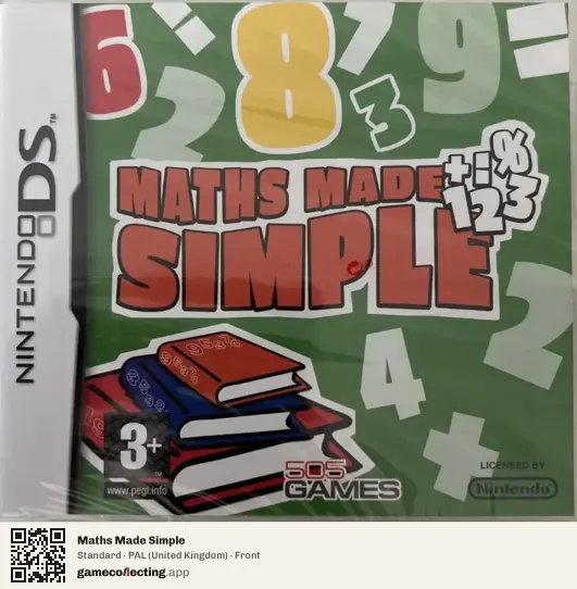 Maths Made Simple Nintendo DS, United Kingdom box front