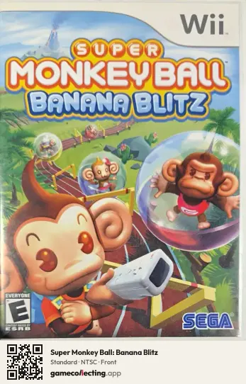 Super Monkey Ball: Banana Blitz Nintendo Wii, NTSC box front