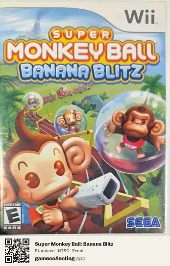 Super Monkey Ball: Banana Blitz Nintendo Wii, NTSC box front