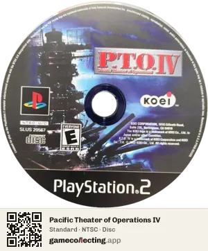 Pacific Theater of Operations IV PlayStation 2, NTSC disc