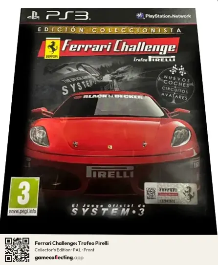 Ferrari Challenge: Trofeo Pirelli PlayStation 3, PAL box front