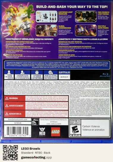 LEGO Brawls PlayStation 4, NTSC box back