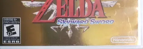 The Legend of Zelda: Skyward Sword, the ESRB box on its front