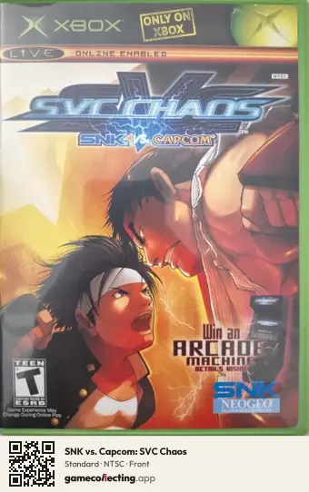 SNK vs. Capcom: SVC Chaos Xbox, NTSC box front