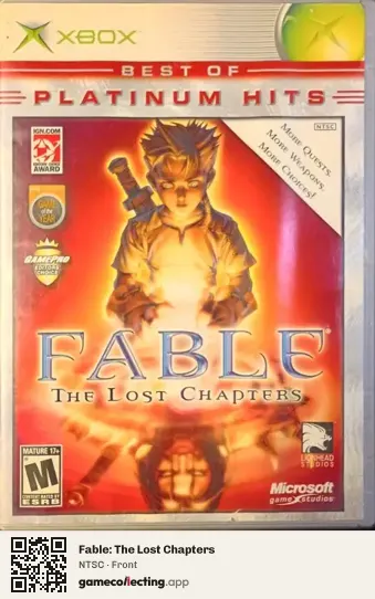 Fable: The Lost Chapters Xbox, NTSC box front