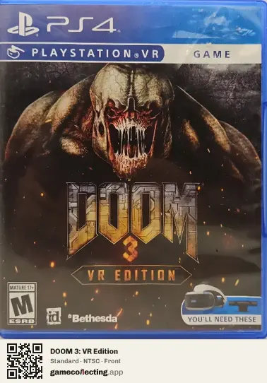 DOOM 3: VR Edition PlayStation 4, NTSC box front