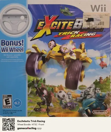 Excitebots: Trick Racing Nintendo Wii, NTSC box front