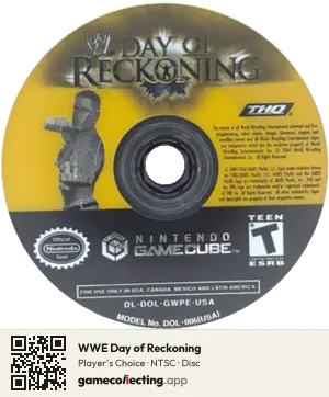 WWE Day of Reckoning Nintendo GameCube, NTSC disc