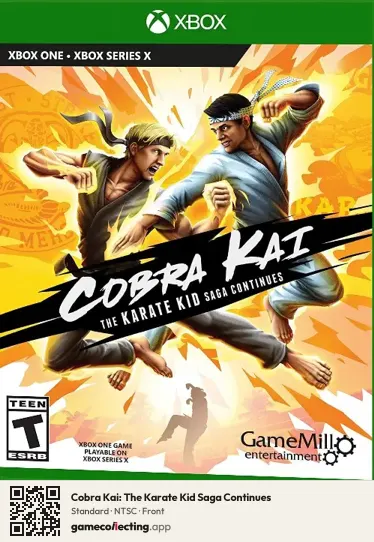 Cobra Kai: The Karate Kid Saga Continues Xbox One, NTSC box front