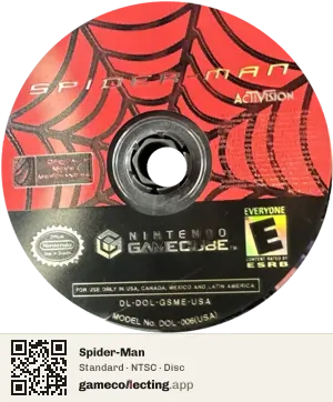 Spider-Man Nintendo GameCube, NTSC disc