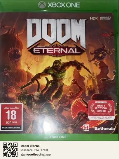 Doom Eternal Xbox One, PAL box front