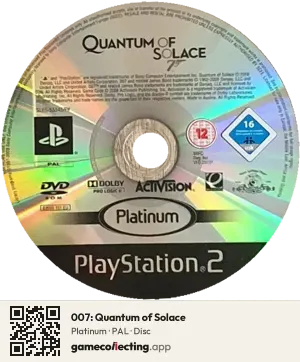 007: Quantum of Solace PlayStation 2, PAL disc