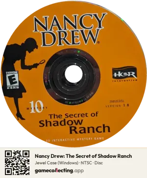 Nancy Drew: The Secret of Shadow Ranch Computer, NTSC disc