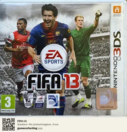 FIFA 13 Nintendo 3DS, United Kingdom box front