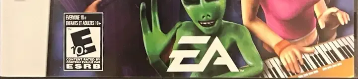 The Sims 2, the ESRB box on its front