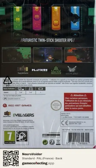 NeuroVoider Nintendo Switch, France box back