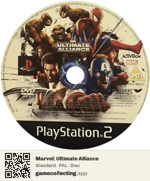 Marvel: Ultimate Alliance PlayStation 2, PAL disc