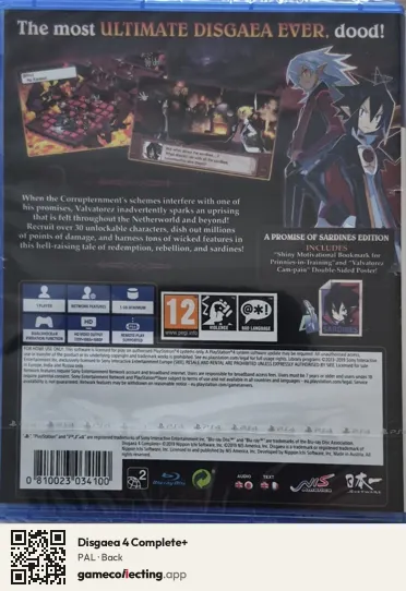 Disgaea 4 Complete+ PlayStation 4, PAL box back