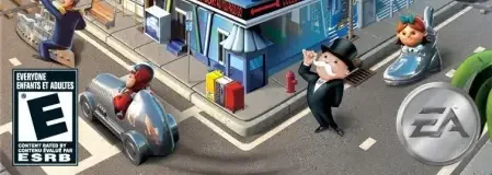 Monopoly Streets, the ESRB box on its front