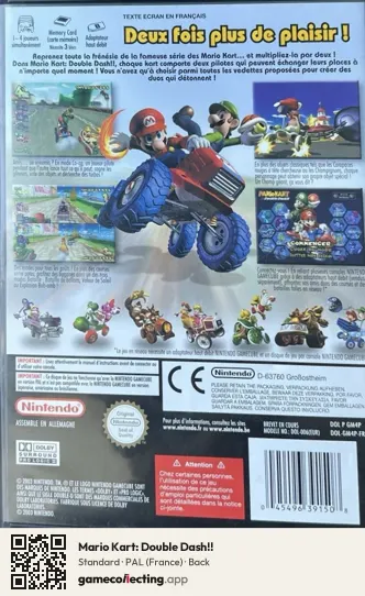 Mario Kart: Double Dash!! Nintendo GameCube, France box back