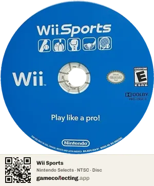 Wii Sports Nintendo Wii, NTSC disc