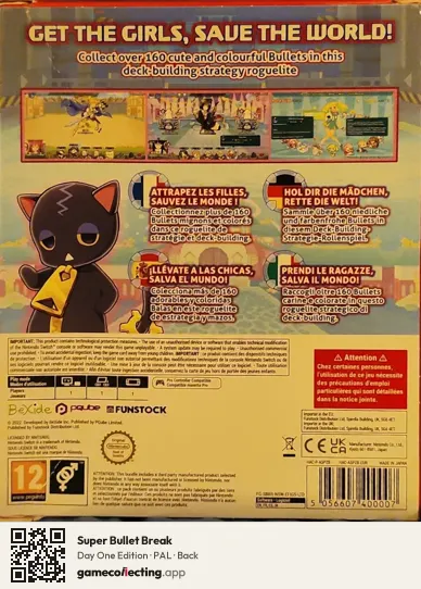 Super Bullet Break Nintendo Switch, PAL box back