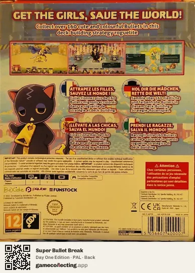 Super Bullet Break Nintendo Switch, PAL box back