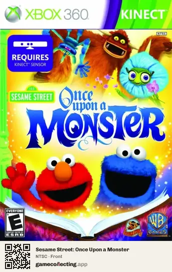 Sesame Street: Once Upon a Monster Xbox 360, NTSC box front