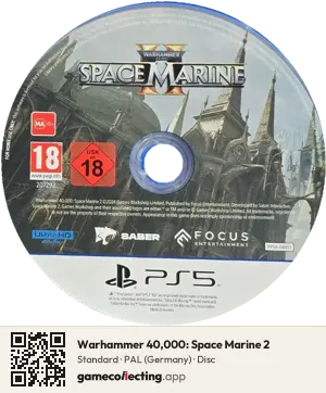 Warhammer 40,000: Space Marine 2 PlayStation 5, PAL disc