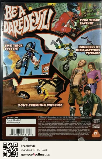 Freekstyle PlayStation 2, NTSC box back