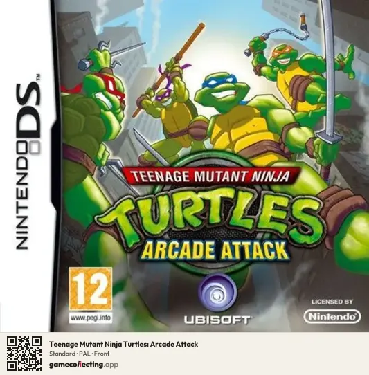 Teenage Mutant Ninja Turtles: Arcade Attack Nintendo DS, PAL box front